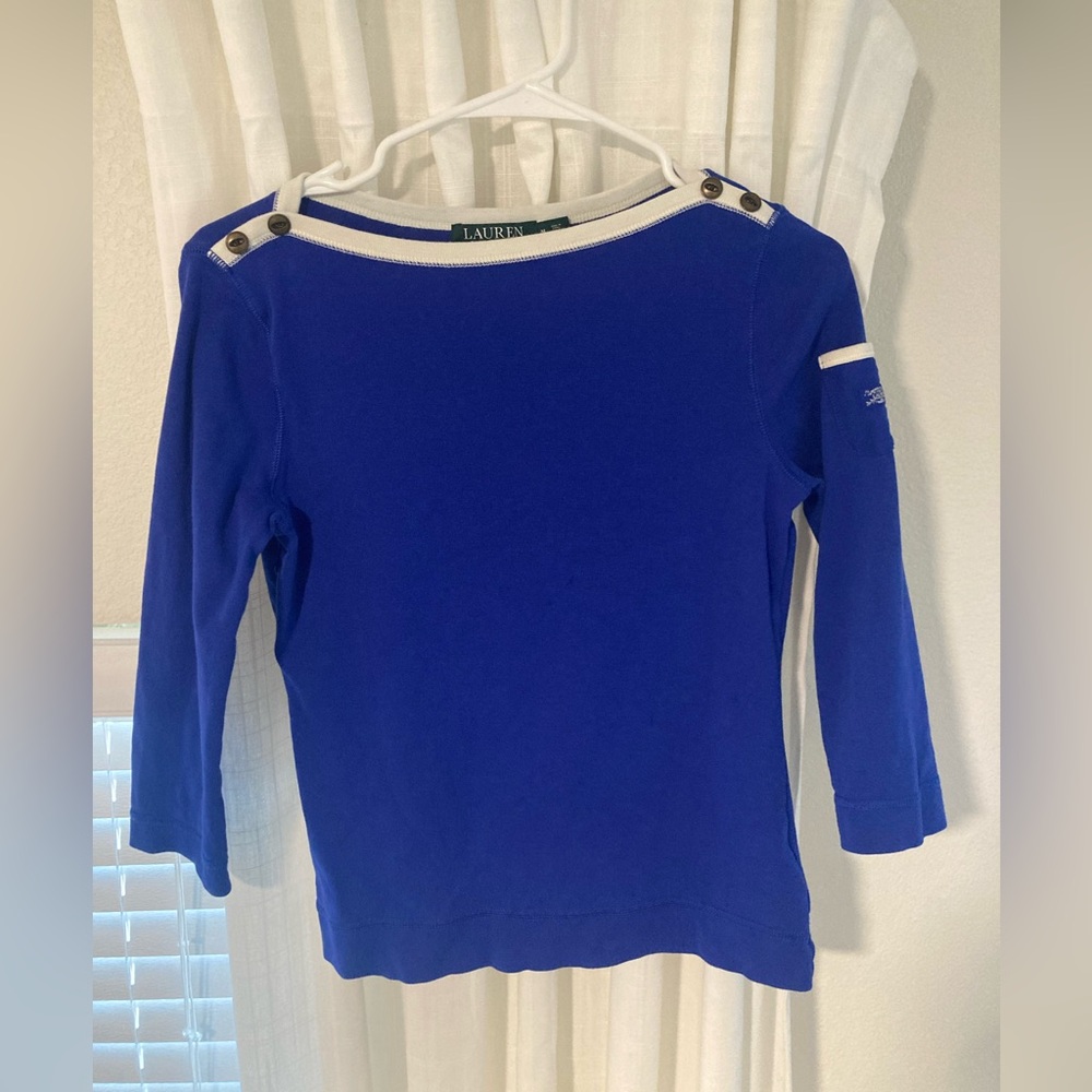 RALPH LAUREN Blue Women's Top size M